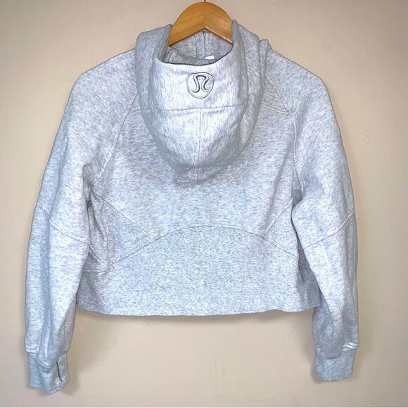 LULULEMON Scuba Full-Zip Cropped Hoodie Women’s XS-Small Core Ultra Light Grey - Picture 7 of 13